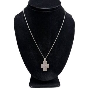 925 Sterling Silver Cross Pendant Necklace Dainty Religious Chain Jewelry 10 in